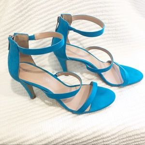 Bright blue Kelly & Katie high heel sandals 8.5
